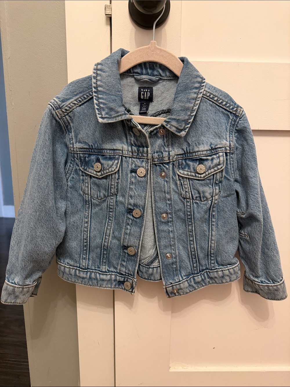 ✨3/$45✨GAP Light Blue Kids Denim Jacket - Button-Front Jean Coat